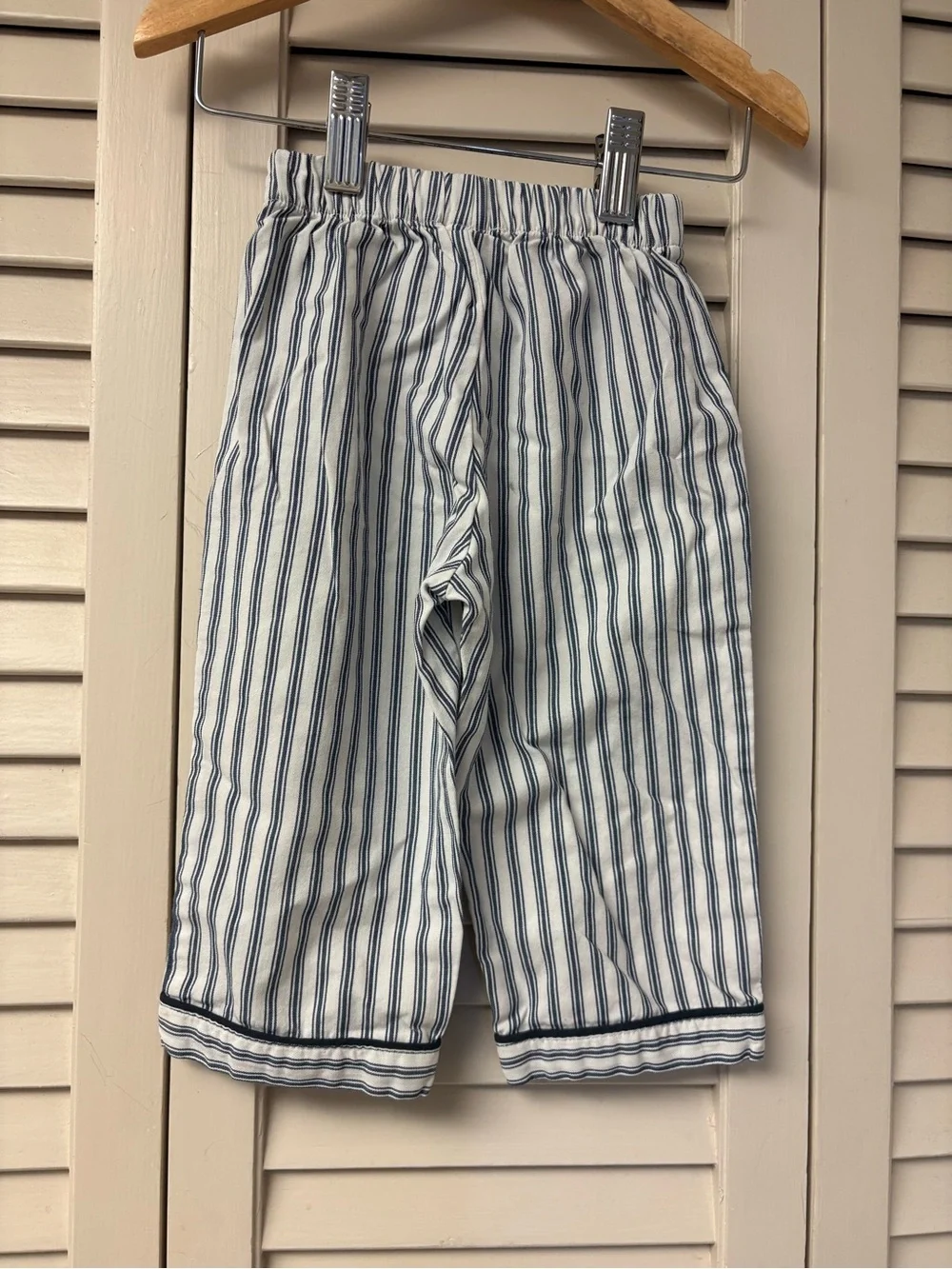 Blue Striped Cotton Kids Pajama Set